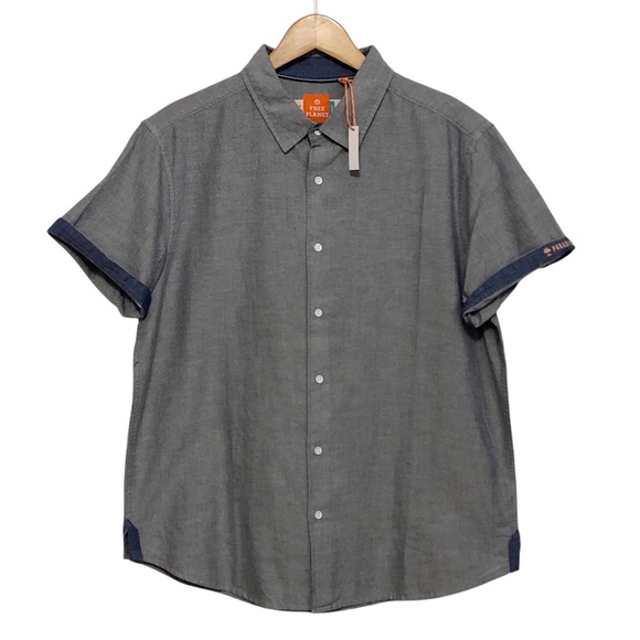 NWT Free Planet Chambray Shirt - Picture 5 of 12
